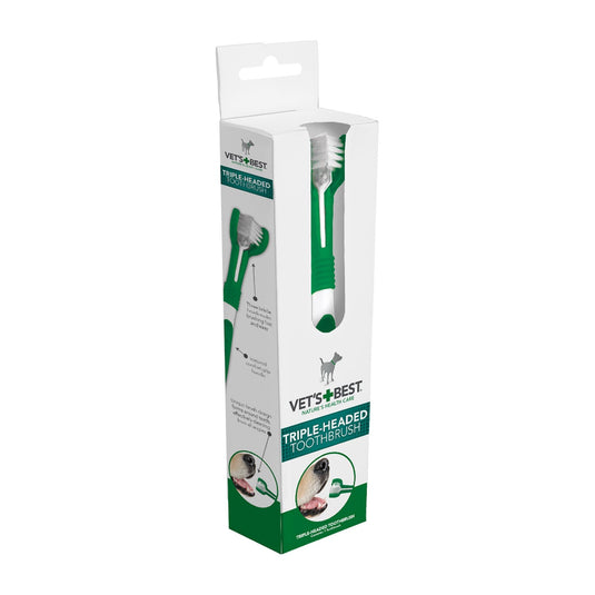 Vets Best Triple Headed Toothbrush For Dogs - Ashurst Equestrian & Country