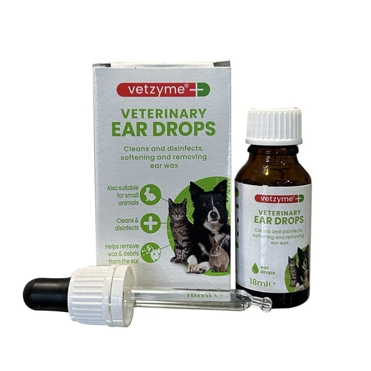 Vetzyme Antibacterial Ear Drops For Cats, Dogs, Small Animal - Ashurst Equestrian & Country