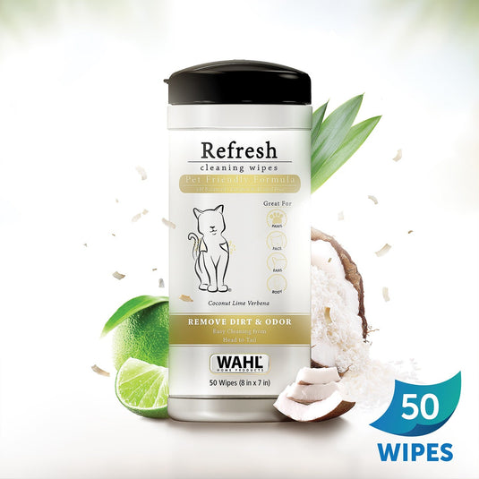 Wahl Refresh Cat Cleaning Wipes Coconut Lime Verbana - Ashurst Equestrian & Country