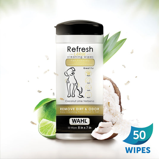 Wahl Refresh Dog Cleaning Wipes Coconut Lime Verbana - Ashurst Equestrian & Country