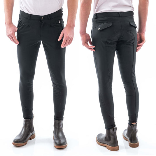 Whitaker B142 M Miami Mens Breeches/Silicone Seat Black - Ashurst Equestrian & Country