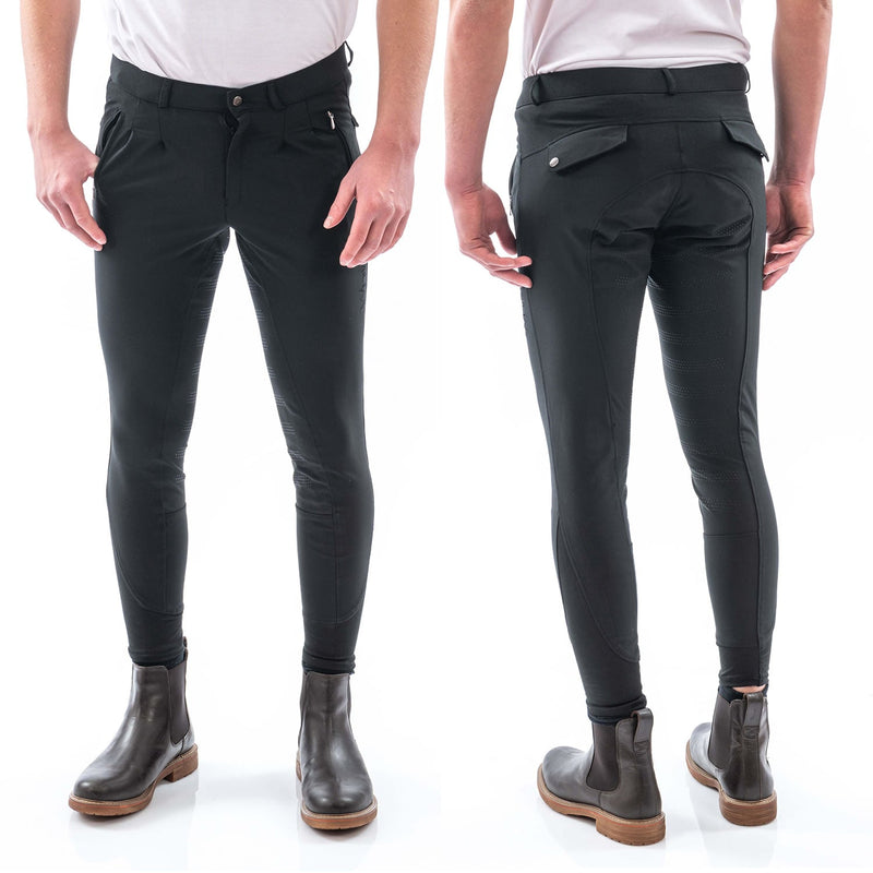 Load image into Gallery viewer, Whitaker B142 M Miami Mens Breeches/Silicone Seat Black - Ashurst Equestrian &amp; Country
