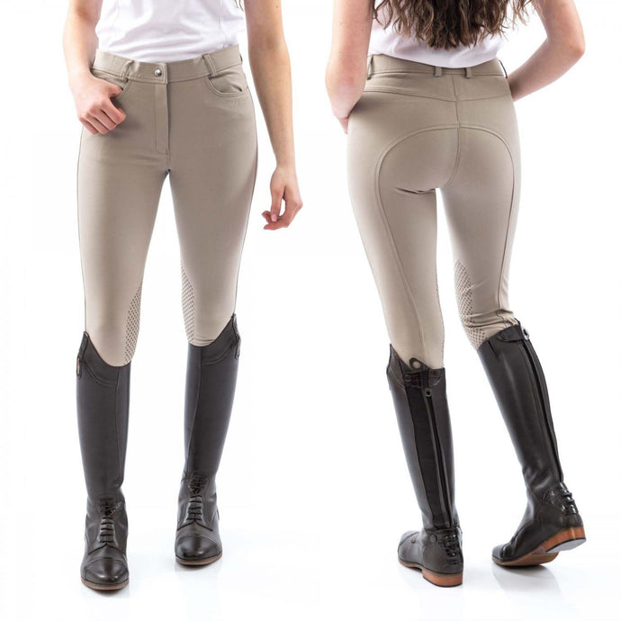 Whitaker B155 L Clayton Ladies Breeches With Grip Knee Beige - Ashurst Equestrian & Country