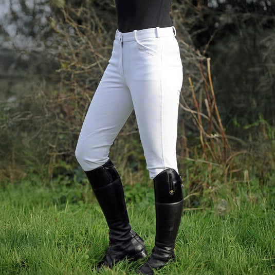 Whitaker B238 L Hemsworth Ladies Breeches White - Ashurst Equestrian & Country