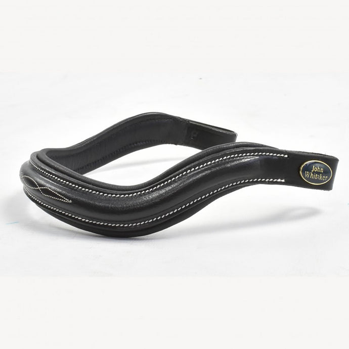 Whitaker Bb101 Raised Squared Curved Browband Black - Ashurst Equestrian & Country