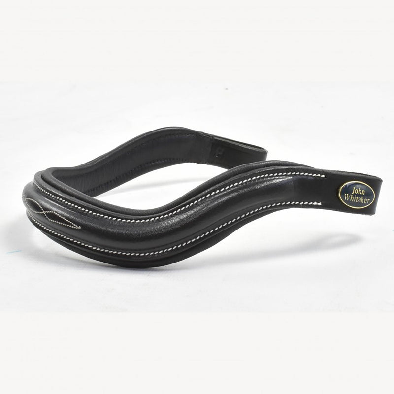 Load image into Gallery viewer, Whitaker Bb101 Raised Squared Curved Browband Black - Ashurst Equestrian &amp; Country
