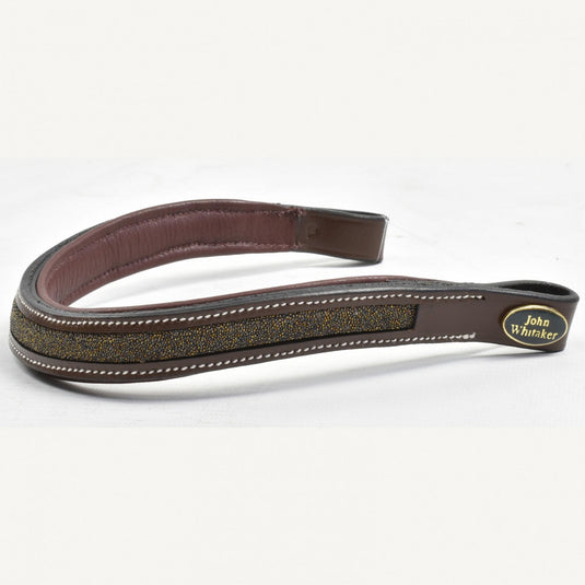 Whitaker Bb103 Micro Sparkle Browband Havana/Gold - Ashurst Equestrian & Country