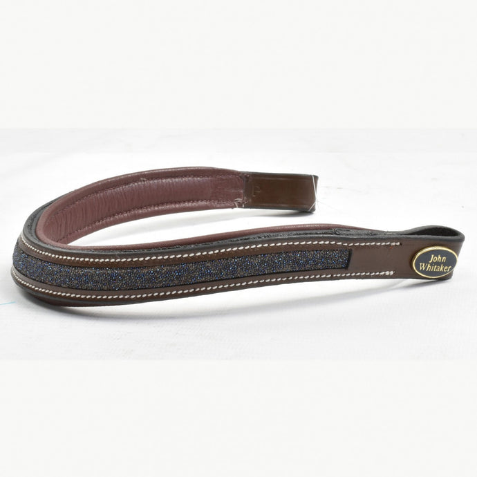 Whitaker Bb103 Micro Sparkle Browband Havana/Navy - Ashurst Equestrian & Country