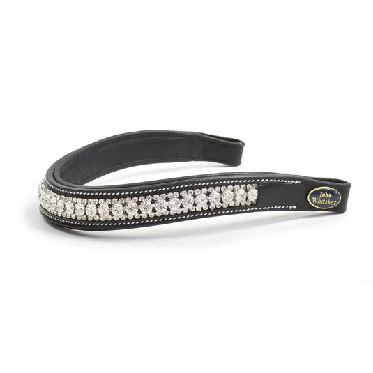 Whitaker Bb105 Chunky Crystal Browband Black/Silver - Ashurst Equestrian & Country