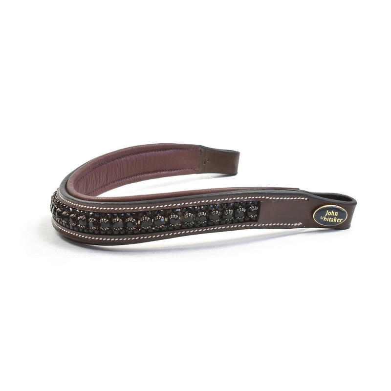 Load image into Gallery viewer, Whitaker Bb105 Chunky Crystal Browband Havana/Black - Ashurst Equestrian &amp; Country
