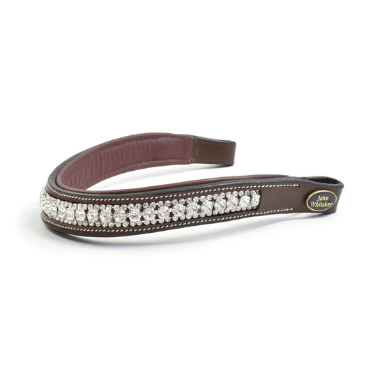 Whitaker Bb105 Chunky Crystal Browband Havana/Silver - Ashurst Equestrian & Country