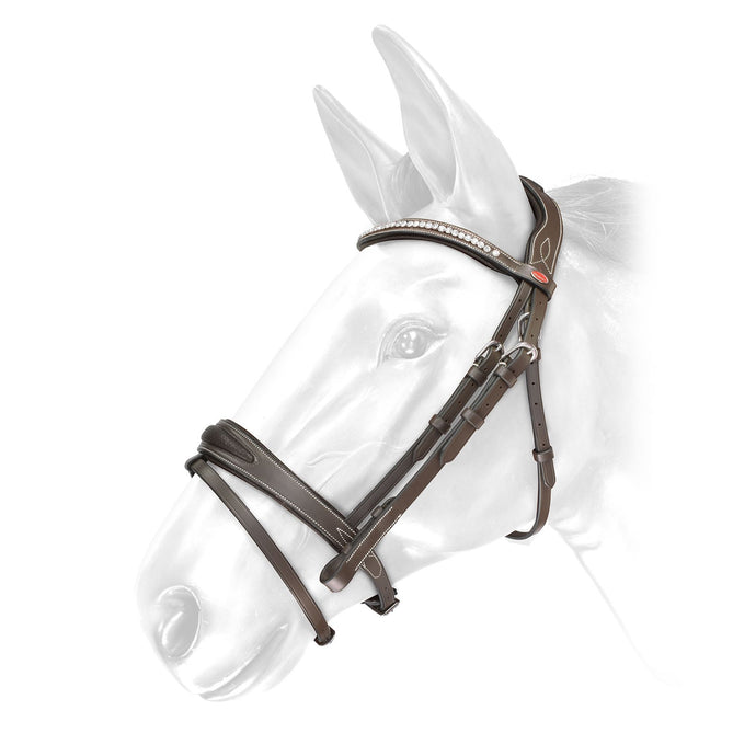 Whitaker Br071 Chicago Bling Bridle Havana - Ashurst Equestrian & Country
