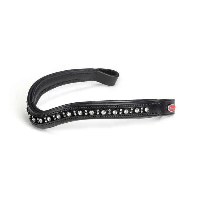Whitaker Br073 Bb Lynton Curved Diamante Browband Black - Ashurst Equestrian & Country