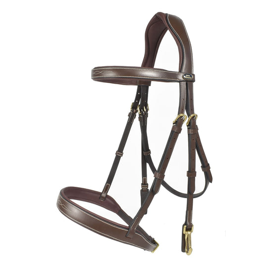 Whitaker Br104 Madrid Snaffle Bridle Havana - Ashurst Equestrian & Country