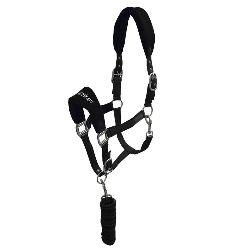 Load image into Gallery viewer, Whitaker Hc160 Club Headcollar &amp; Leadrope Set Black - Ashurst Equestrian &amp; Country
