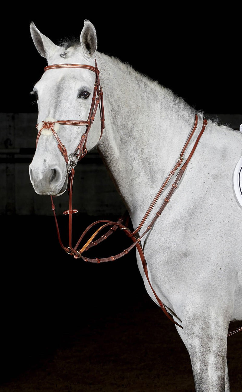 Load image into Gallery viewer, Whitaker Ma052 Valencia Luxury Martingale Tan - Ashurst Equestrian &amp; Country
