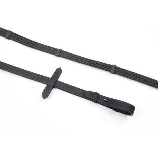 Whitaker Rer054 Ready To Ride Webbed Reins Black - Ashurst Equestrian & Country