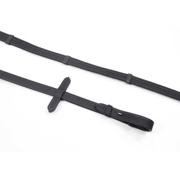 Whitaker Rer054 Ready To Ride Webbed Reins Black - Ashurst Equestrian & Country