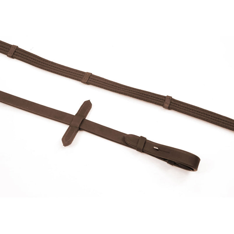 Load image into Gallery viewer, Whitaker Rer054 Ready To Ride Webbed Reins Havana - Ashurst Equestrian &amp; Country
