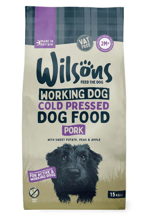 Wilsons Working Cold Pressed Pork Complete Dog Food 15kg - Ashurst Equestrian & Country