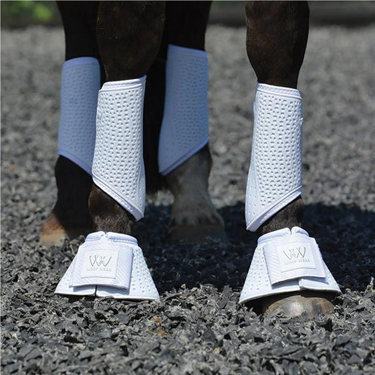 WoofWear iVent Hybrid Brushing Boots - White - Ashurst Equestrian & Country