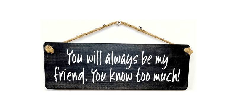Load image into Gallery viewer, You will always be my friend, handmade hanging wood sign - Ashurst Equestrian &amp; Country
