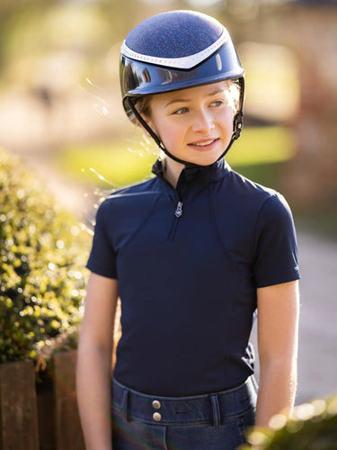 Young Rider Short Sleeve Base Layer Indigo - Ashurst Equestrian & Country