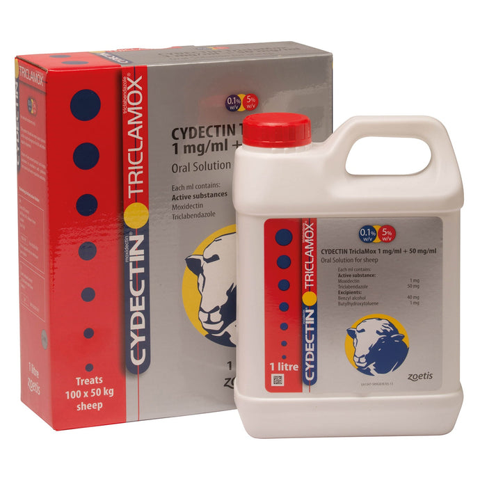 Zoetis Cydectin Triclamox 1 Mg/Ml + 50 Mg/Ml Oral Solution - Ashurst Equestrian & Country