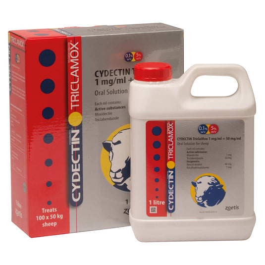 Zoetis Cydectin Triclamox 1 Mg/Ml + 50 Mg/Ml Oral Solution - Ashurst Equestrian & Country